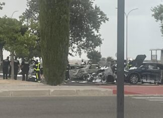 Un incendio en el parking de Xanadú pone a Móstoles en aviso