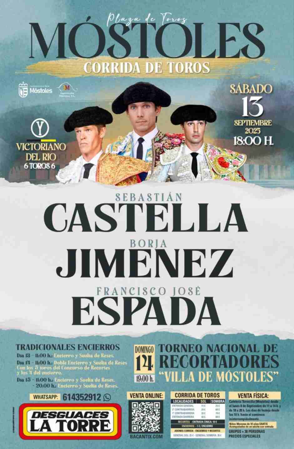Encierros, corrida de toros y torneo de recortadores desde el 13 de septiembre. Los eventos taurinos fieles a su cita con las Fiestas Patronales de Móstoles en septiembre.