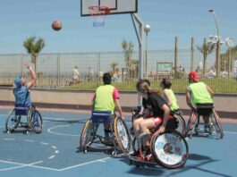 El mejor baloncesto en silla de ruedas 3x3 de España en la Plaza del Sol de Móstoles
