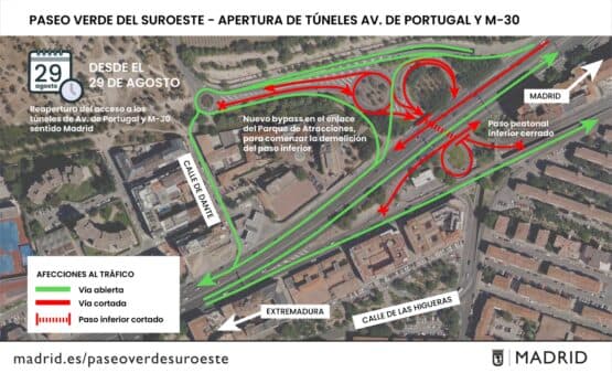 El acceso a la M-30 desde la A-5 reabre este viernes para los vecinos de Móstoles