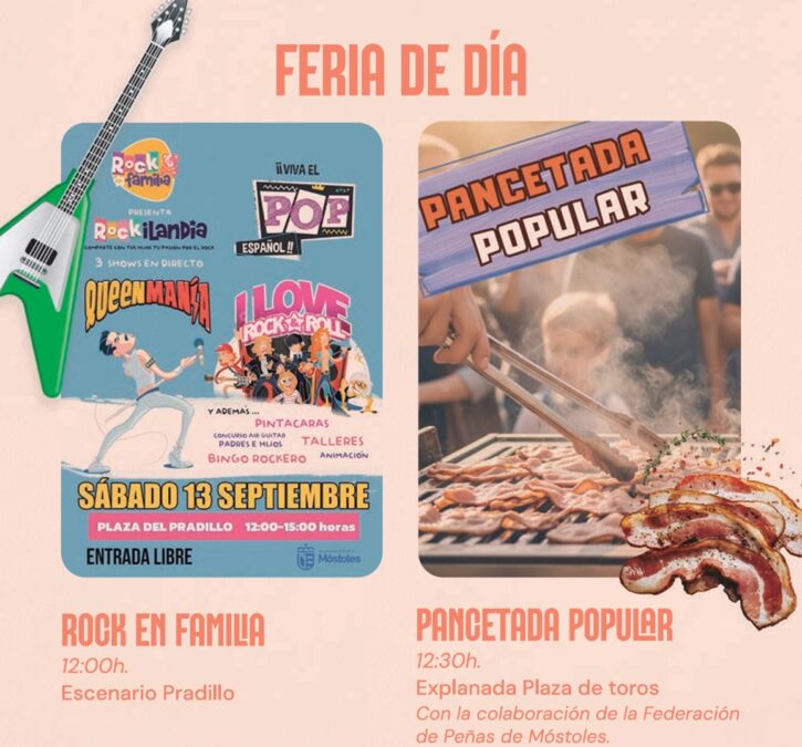 Móstoles trae como gran novedad la Feria de Día a sus Fiestas Patronales completamente gratis