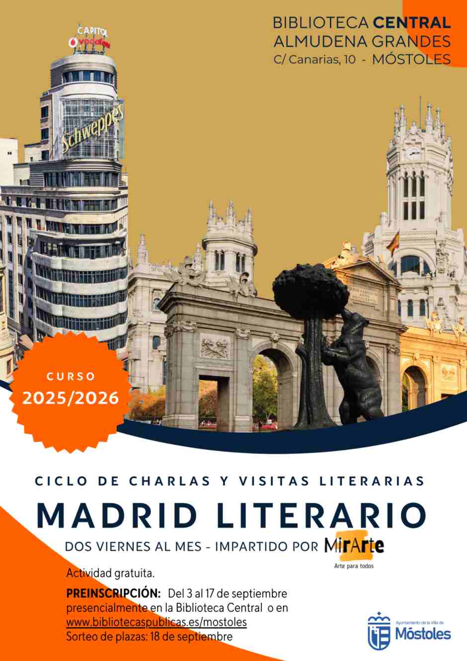 Comienzan las programaciones para adultos en la Biblioteca Central Almudena Grandes de Móstoles