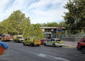 Un joven resulta herido tras caer a las vías en la estación de Universidad Rey Juan Carlos en Móstoles
