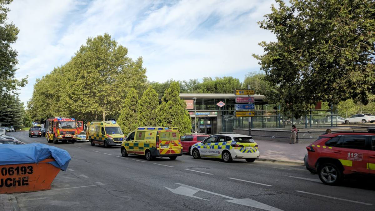 Un joven resulta herido tras caer a las vías en la estación de Universidad Rey Juan Carlos en Móstoles