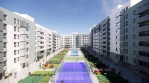 Avanza la construcción de 606 viviendas en el PAU-4 Móstoles con los primeros paneles industrializados