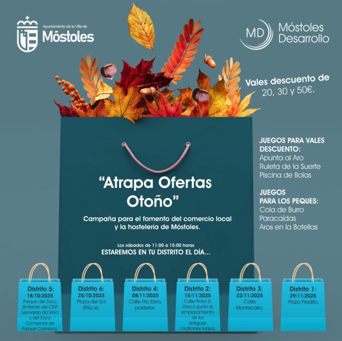 Vuelve a Móstoles la campaña ‘Atrapa Ofertas’ este otoño con vales premiados con hasta 50 euros
