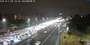 Un accidente en la A-5 provoca retenciones de más de tres kilómetros a la altura de Móstoles