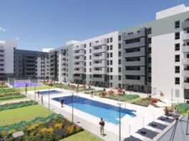 Avanza la construcción de 606 viviendas en el PAU-4 Móstoles con los primeros paneles industrializados