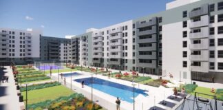 Avanza la construcción de 606 viviendas en el PAU-4 Móstoles con los primeros paneles industrializados