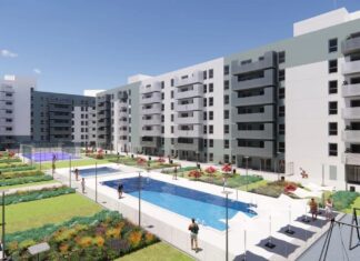 Avanza la construcción de 606 viviendas en el PAU-4 Móstoles con los primeros paneles industrializados