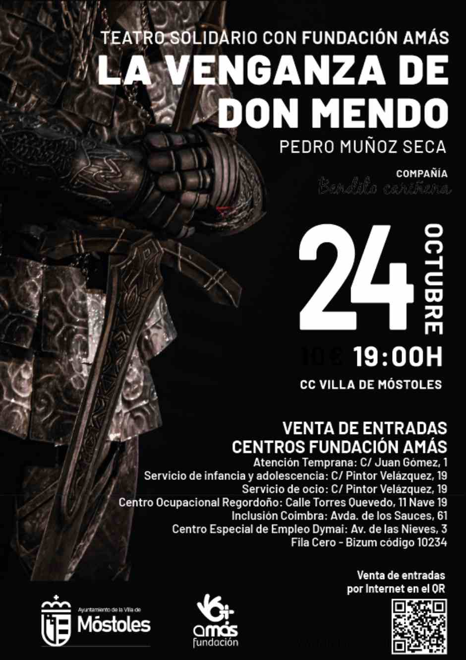 Un Don Mendo solidario el próximo 24 de octubre en Móstoles
