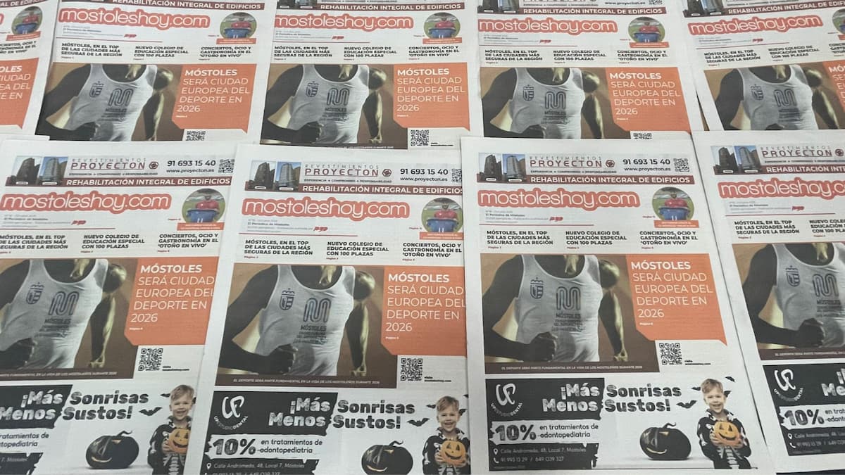 Móstoles como Ciudad Europea del Deporte acapara el periódico del mes de octubre: ya disponible gratis
