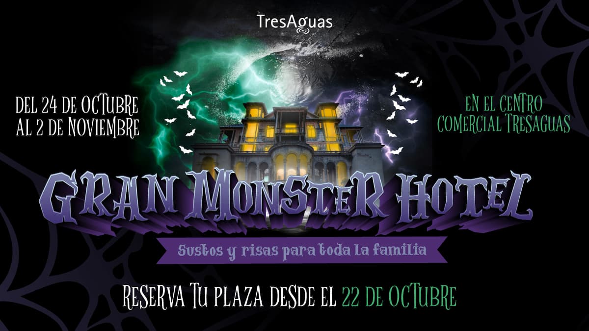 El “Gran Monster Hotel” abre sus puertas muy cerca de Móstoles este Halloween en TresAguas