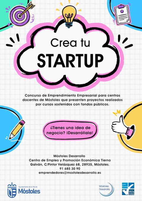 Vuelve el concurso ‘Crea tu Startup’ en Móstoles con hasta 1.000 euros en premios
