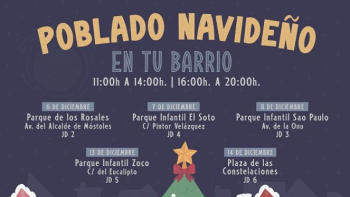 Llegan los poblados navideños a todos los rincones de Móstoles