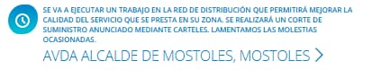Anuncian cortes en el suministro de agua en varias calles de Móstoles para esta semana