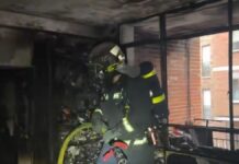 Un incendio en una vivienda de Móstoles deja a cinco personas atendidas