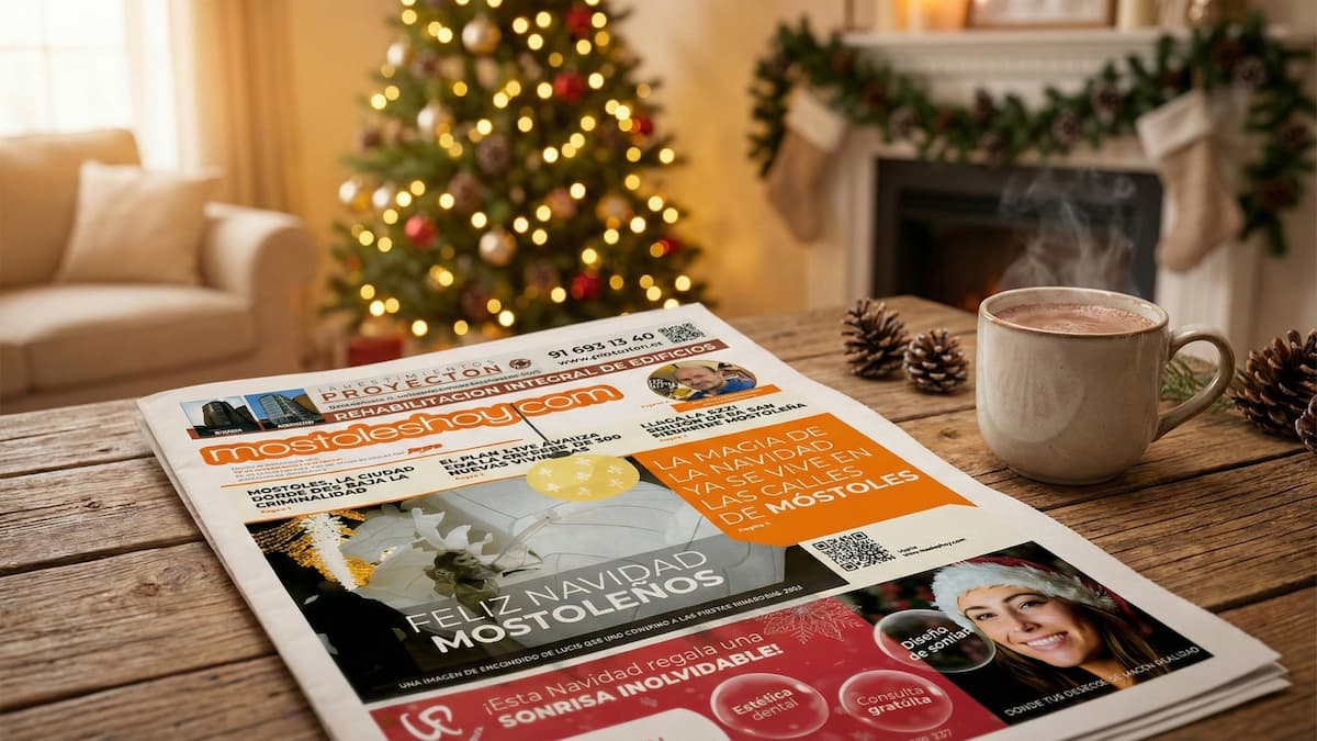 Las fiestas de Navidad de Móstoles acaparan el periódico del mes de diciembre: ya disponible gratis