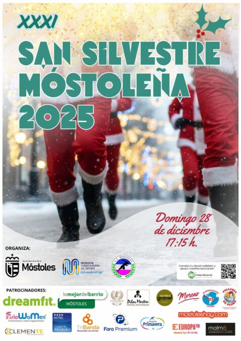 Móstoles celebrará el próximo 28 de diciembre la XXI edición de la San Silvestre