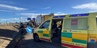 Una mujer de 24 años, herida tras dar varias vueltas de campana en un accidente en la A-5 en Móstoles