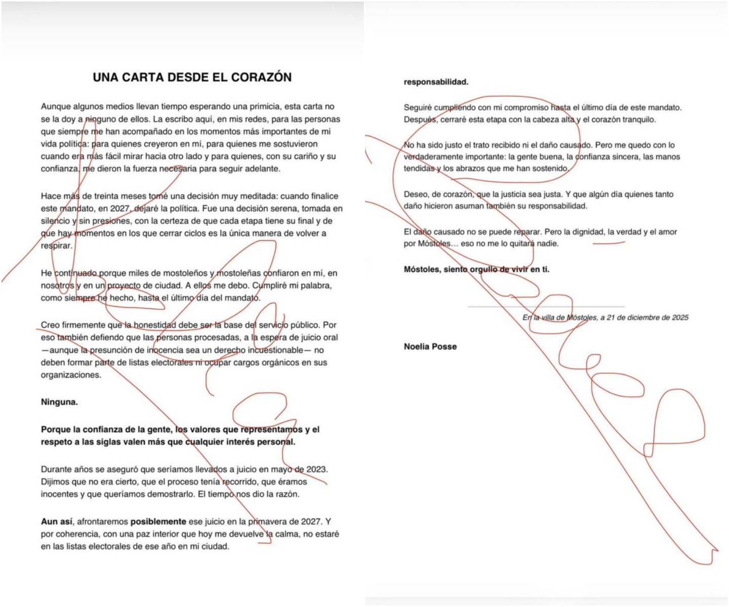 Noelia Posse anuncia su adiós político en Móstoles para 2027