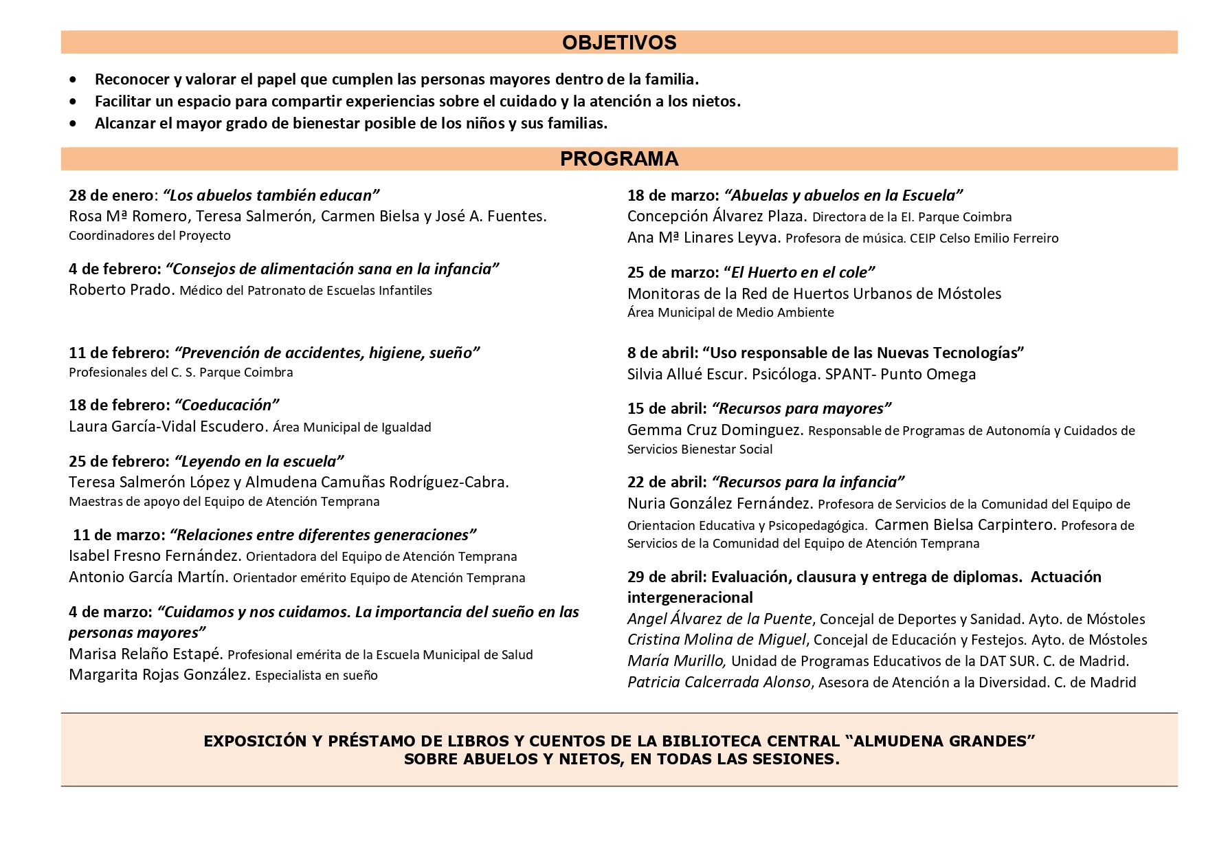 La vigésimo sexta edición de la Escuela de Abuelos y Abuelas 2026 se celebra en Móstoles