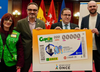 Cinco millones de cupones de la ONCE llevarán la imagen de Móstoles por toda España