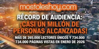 mostoleshoy.com rompe récords en enero: 734.997 páginas vistas y casi un millón de personas de alcance mostoleshoy.com rompe récords en enero: 734.997 páginas vistas y casi un millón de personas de alcance