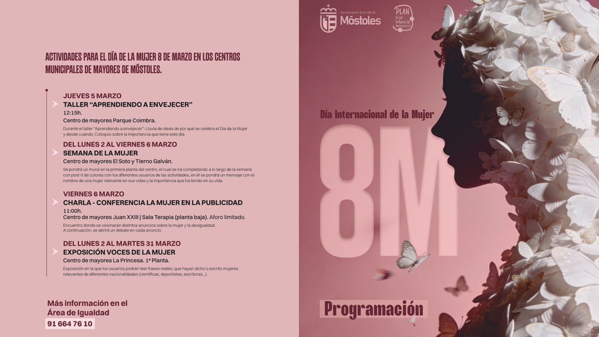 Ya es pública la programación cultural por el 8-M en Móstoles: actividades, ocio y mucho más