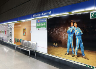 Renovación en la estación de Móstoles Central: el arte del CA2M llega a los pasillos del metro