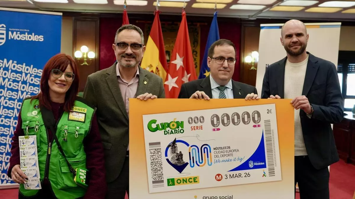Móstoles protagoniza el cupón de la ONCE de este miércoles Móstoles protagoniza el cupón de la ONCE de este miércoles