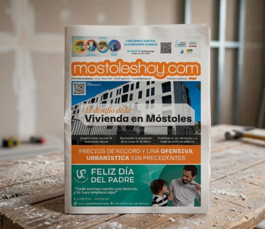 El problema de la vivienda, el adiós a la Línea 10 y la prohibición del burka en Móstoles, en el periódico de marzo