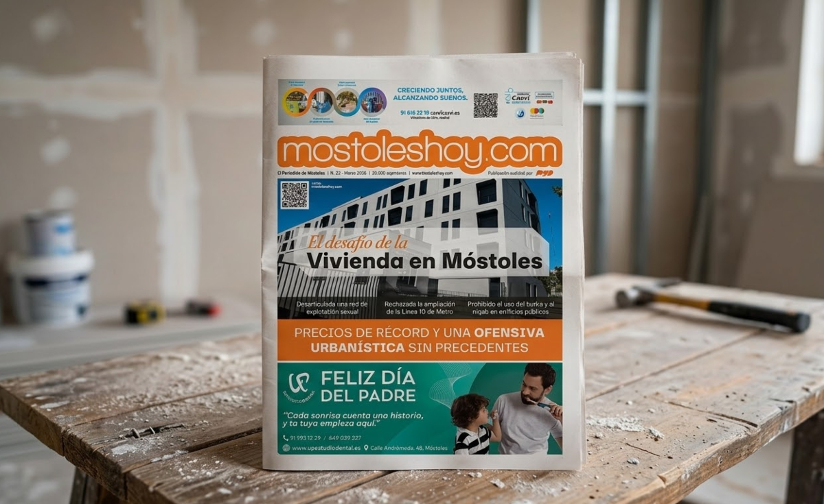 El problema de la vivienda, el adiós a la Línea 10 y la prohibición del burka en Móstoles, en el periódico de marzo