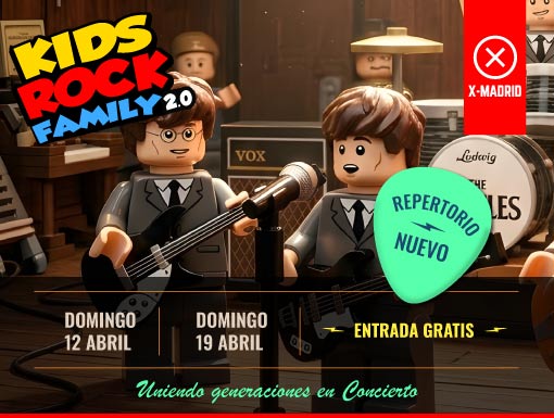 Rock gratis para toda la familia a un paso de Móstoles: el planazo que llega a X-Madrid con Kids Rock Family