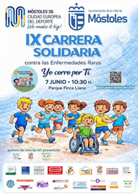 Móstoles acogerá su IX Carrera solidaria infantil contra las enfermedades raras: dónde y cuándo será