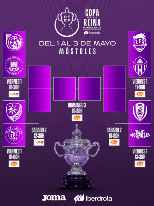 La Copa de la Reina de fútbol sala se juega en Móstoles: dónde y cuándo serán sus partidos