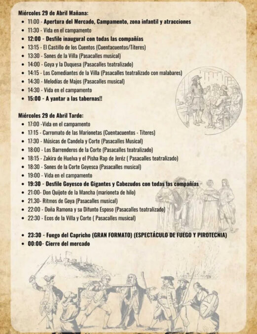 Qué hacer en las Fiestas del 2 de Mayo de Móstoles: desfile de gigantes y cabezudos y abre el Mercado Goyesco este miércoles