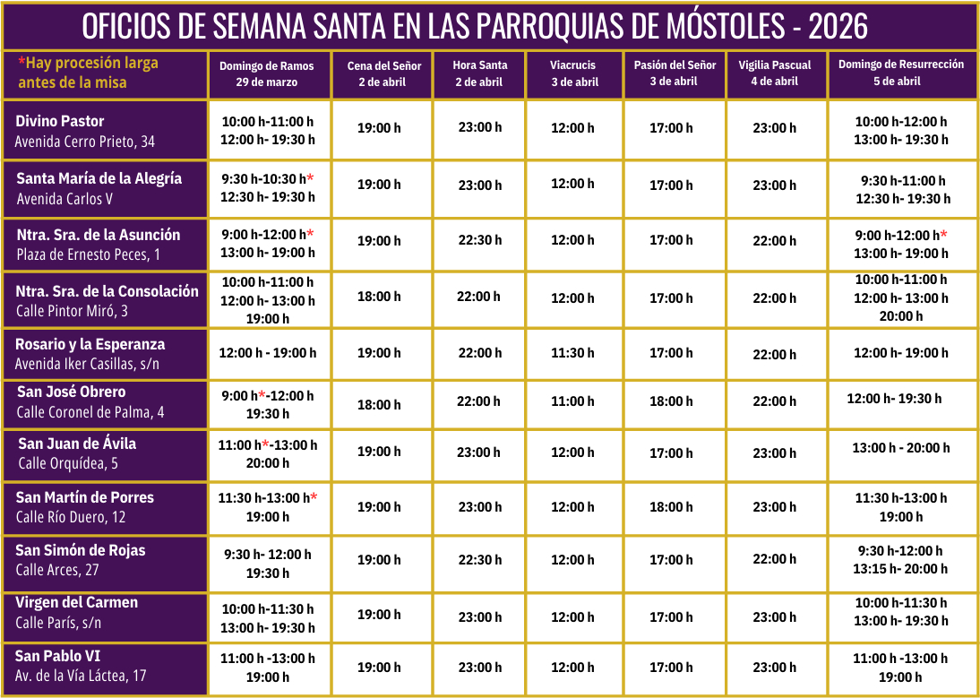 La Procesión de la Noche llega a Móstoles: la agenda del día del Jueves Santo