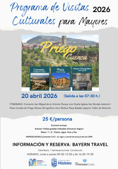 Por solo 25 euros: Móstoles ofrece un nuevo programa de viajes culturales con varias excursiones