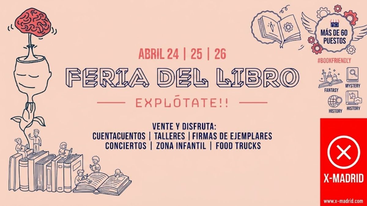 Más de 60 expositores a un paso de Móstoles: X-Madrid celebra la V edición de su Feria del Libro