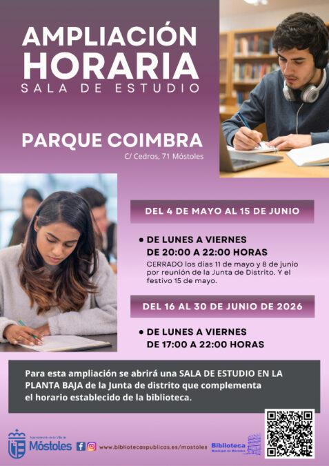 Cambios en las bibliotecas de Móstoles: consulta los nuevos horarios especiales para estudiar en la ciudad