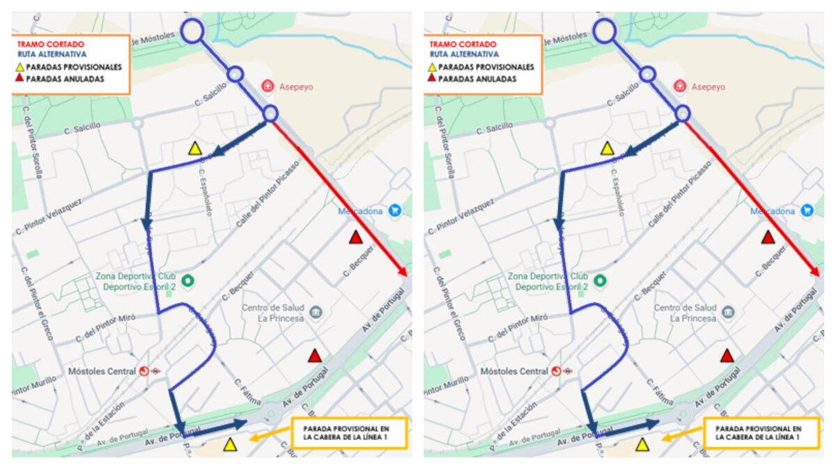 Diez líneas afectadas: cambio de ruta en los autobuses por las obras en la avenida alcalde de Móstoles