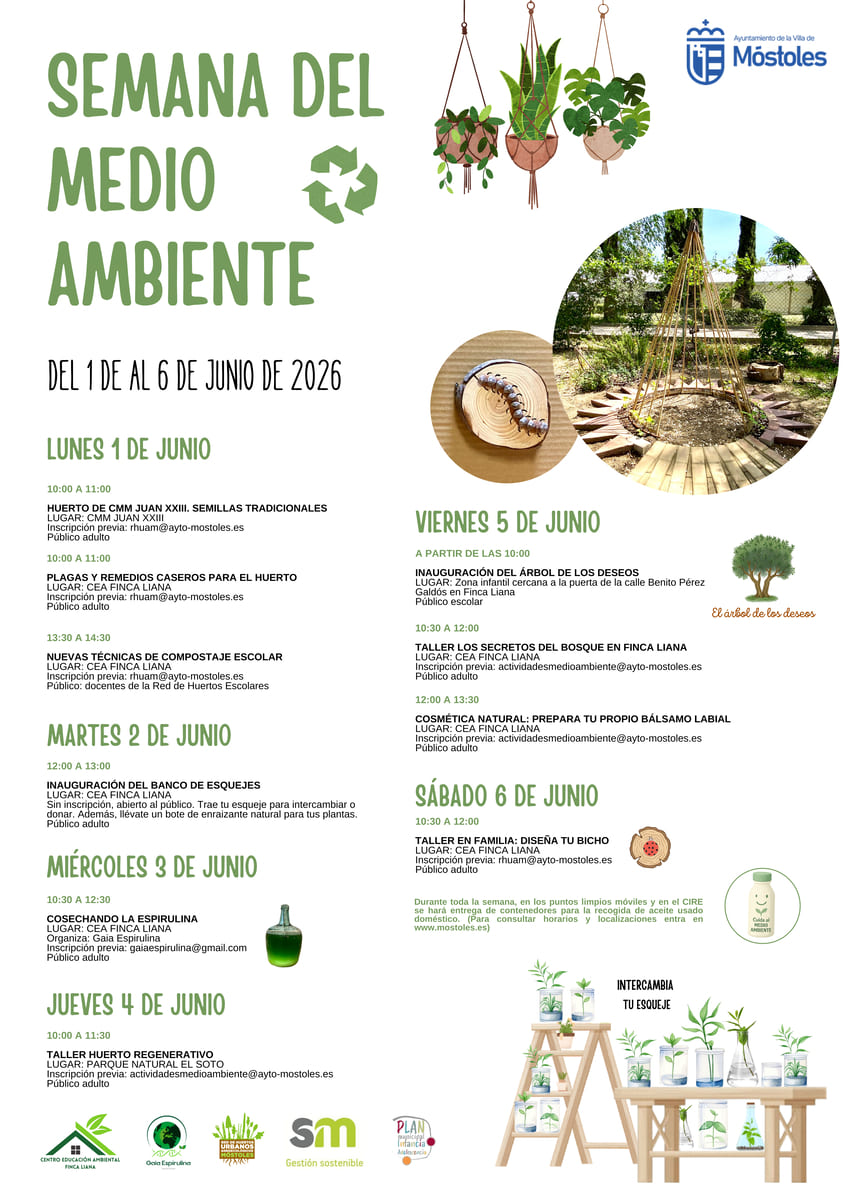 Móstoles celebra la Semana del Medioambiente con talleres y actividades