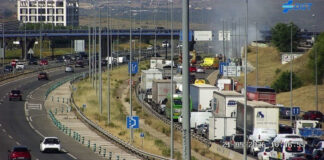 Accidente de tráfico en la A-5 con varios vehículos implicados a la altura de Móstoles