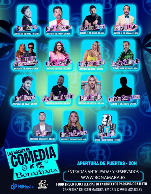 Móstoles tendrá un nuevo festival de comedia en Bonamara: dónde y cuándo verlo
