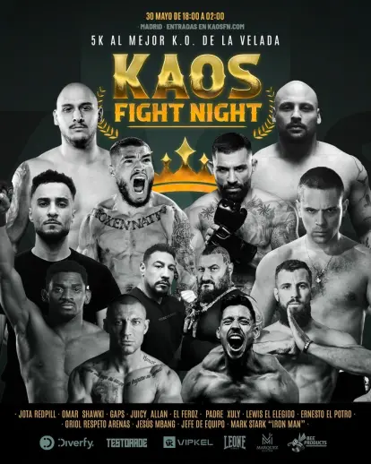 La Plaza de Toros de Móstoles acogerá una velada de combates: Kaos Fight Night llega a la ciudad