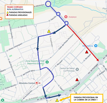 Diez líneas afectadas: cambio de ruta en los autobuses por las obras en la avenida alcalde de Móstoles