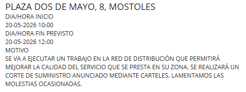 El Canal de Isabel II anuncia cortes en el suministro de agua en una zona de Móstoles este miércoles 