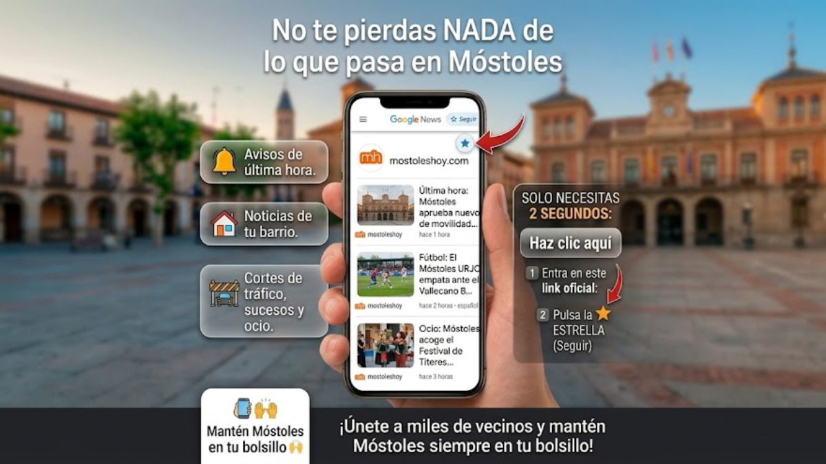 Cómo no perderte ninguna noticia de Móstoles: así puedes seguir a mostoleshoy.com en Google News