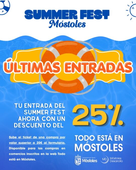 25% de descuento en las entradas para el Summer Fest por realizar compras en comercios de Móstoles